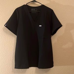 Figs Black Catarina One Pocket Scrub Top Size XL.